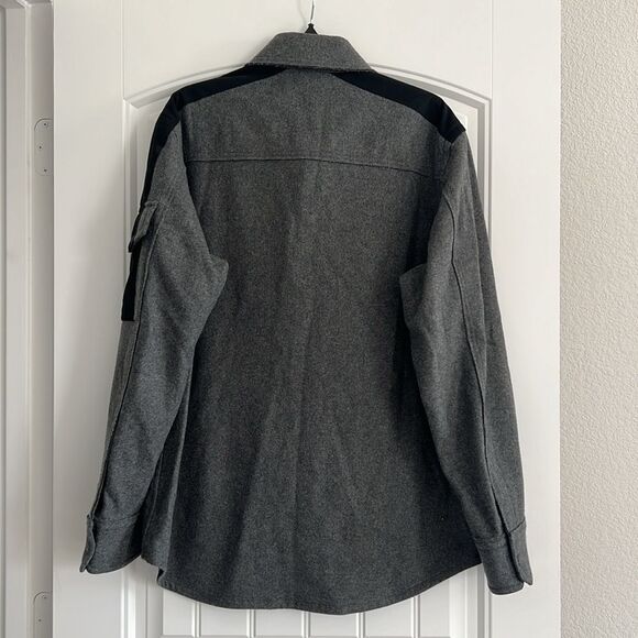 Helmut Lang Flannel Shirt in Grey Melange, NWT, Size M - Picture 3 of 5